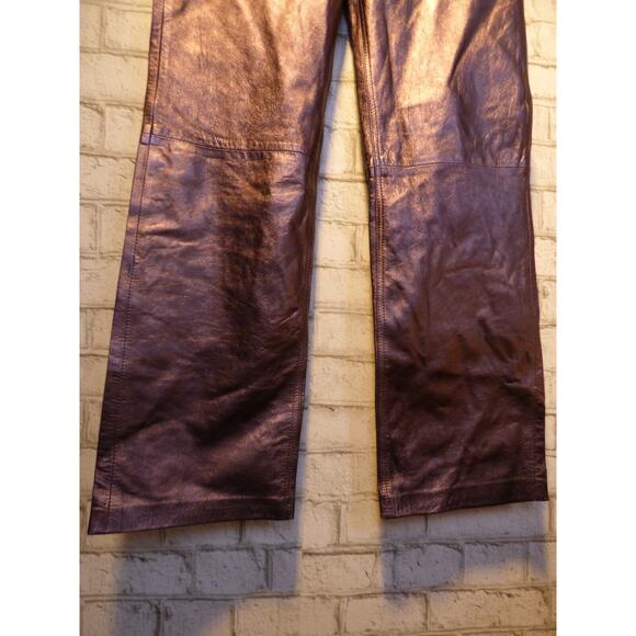 Muubaa x Free People Pewter High Waist Leather Pants 2 NEW - Picture 8 of 13